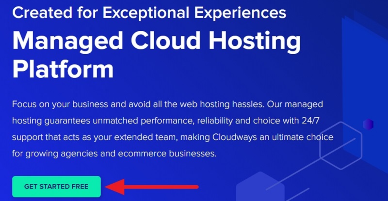 cloudways home page