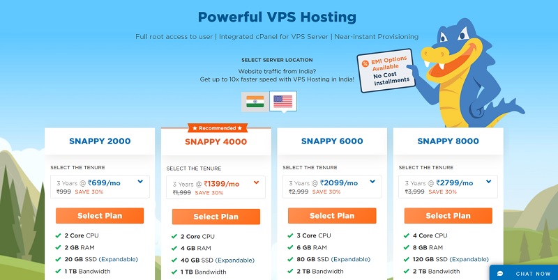 Hostgator VPS hosting Pricing