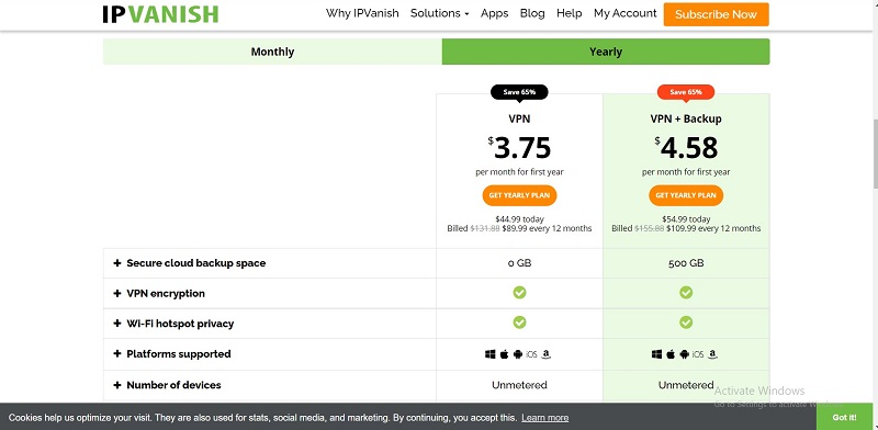 IPVanish Pricing