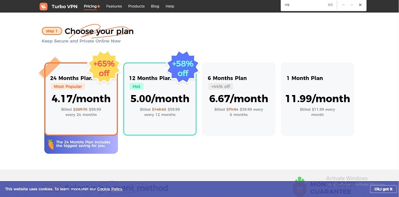 Turbo VPN Pricing