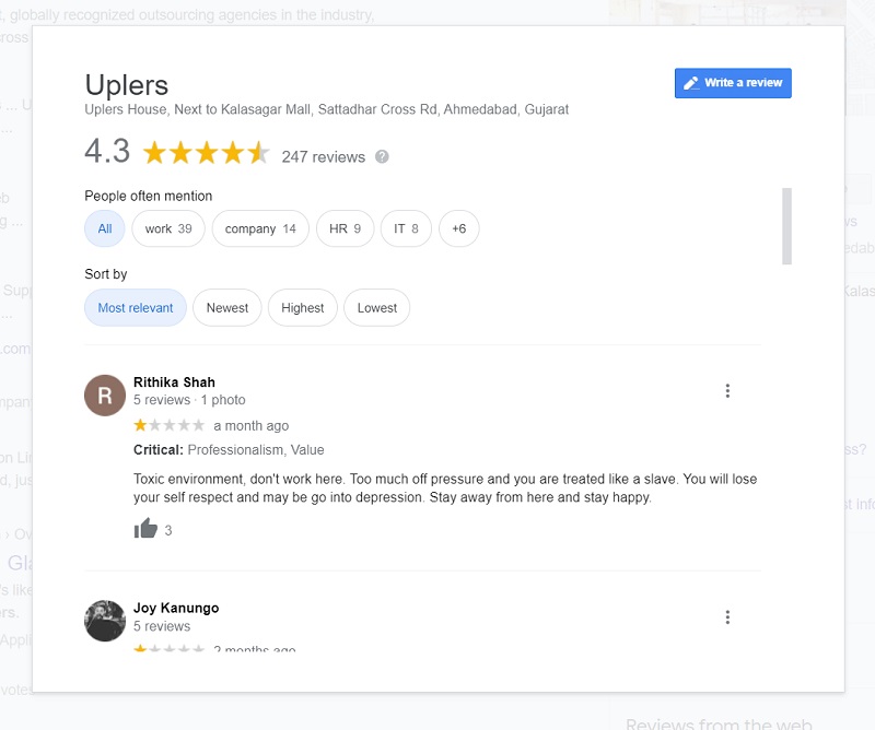Uplers Reviews